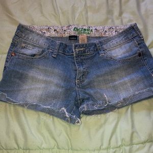 Blue jean shorts